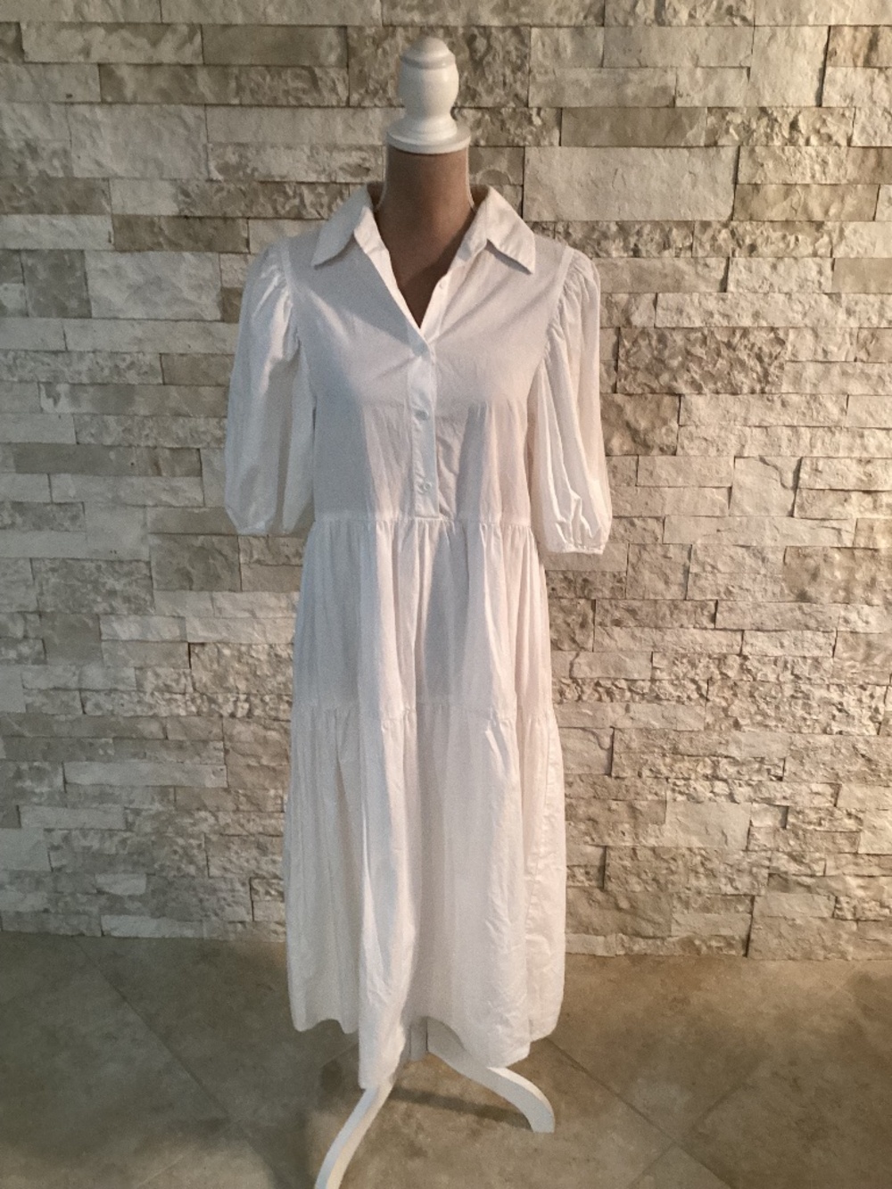 NWT Anthropologie Amadi "Cordelia" Tiered Midi Shirt Dress Size S